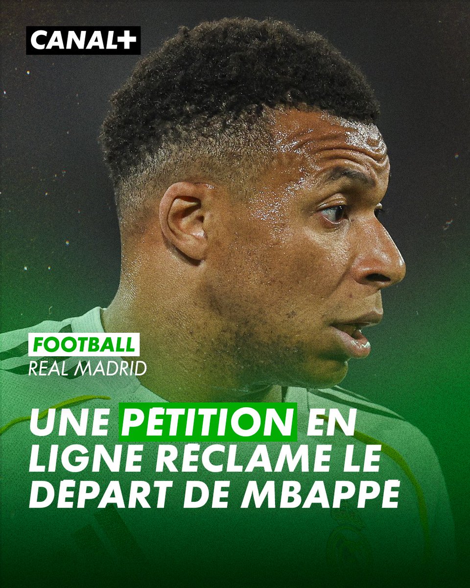 cplussportafr's tweet photo. 70.000 signatures en moins d'une heure 😮
Mise en ligne par des supporters du Real Madrid, une pétition intitulée "Mbappé Out" ("Mbappé dehors") aurait recueilli plus de 70.000 signatures en moins d'une heure, alors que l'objectif initial était apparement de 50.000 signatures. https://t.co/L9DlVcfBhx