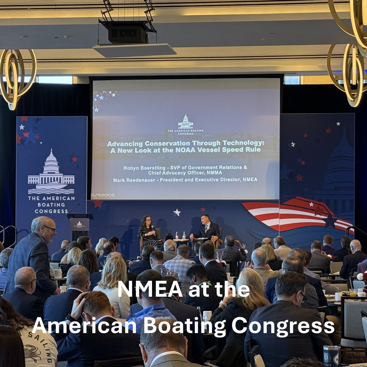 NMEA_org's tweet photo. Your NMEA advocating with industry for technology and safety at the NMMA American Boating Congress event in Washington DC.

#nmma #marineelectronics  #MakingBoatingBetter #MarineIndustry #nmea2000 https://t.co/bOtoPdjLBl