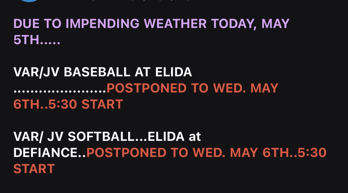 Defiance Softball tweet media