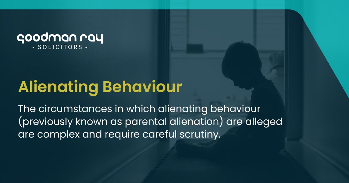 GoodmanRay1's tweet photo. The circumstances in which alienating behaviour (previously known as parental alienation) are alleged are complex and require careful scrutiny.

Click here to see how we can help you 👉 https://t.co/d2xpI03bYN

#GoodmanRaySolicitors https://t.co/ovaxZS0itP