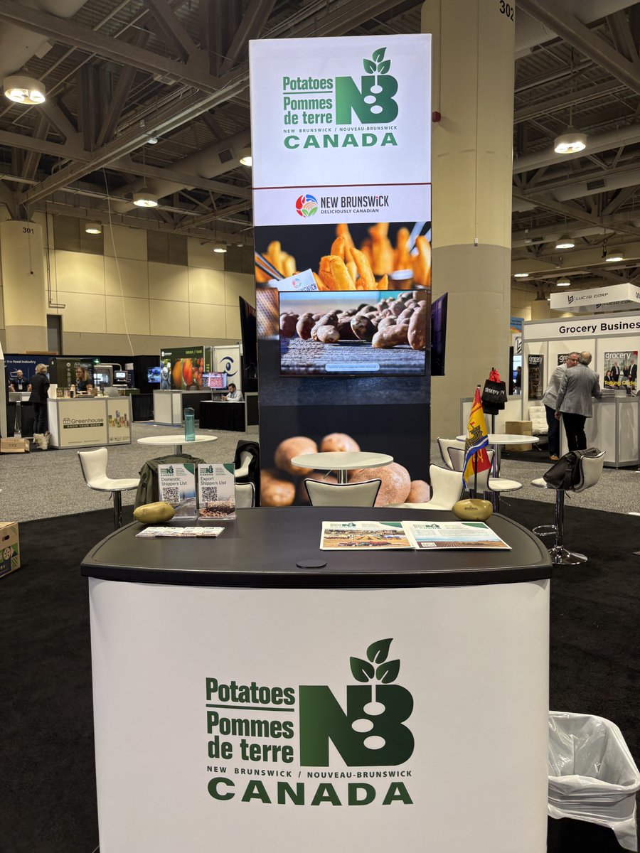 POTATOESNB's tweet photo. What an incredible time at the CPMA event!
A huge thank you to everyone who stopped by the Potatoes NB booth—we loved connecting with so many of you, sharing stories, and talking all things potatoes.
#PotatoesNB #CPMA2026 https://t.co/PPqik7KXjX