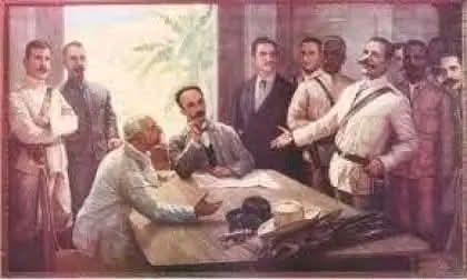 zenia_agui10473's tweet image. La Reunión de La Mejorana fue un encuentro histórico que tuvo lugar el 5 de mayo de 1895 en la finca La Mejorana, en la provincia de Oriente, Cuba.En esta reunión participaron José Martí, Máximo Gómez y Antonio Maceo.#EducacionYara  #EducacionGranma #Yara