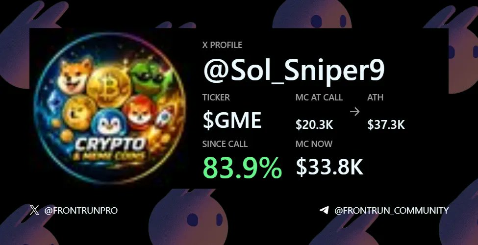 Sol_Sniper9's tweet photo. Keep Pushing $GME

35Lod8esDj2c1QuzceUYMRhBwTJuEzoYD4fqttk1pump https://t.co/QpUUfiheHo