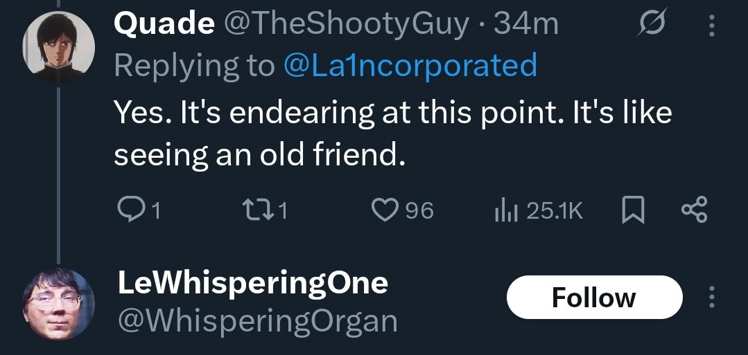 I have to respect it at this point