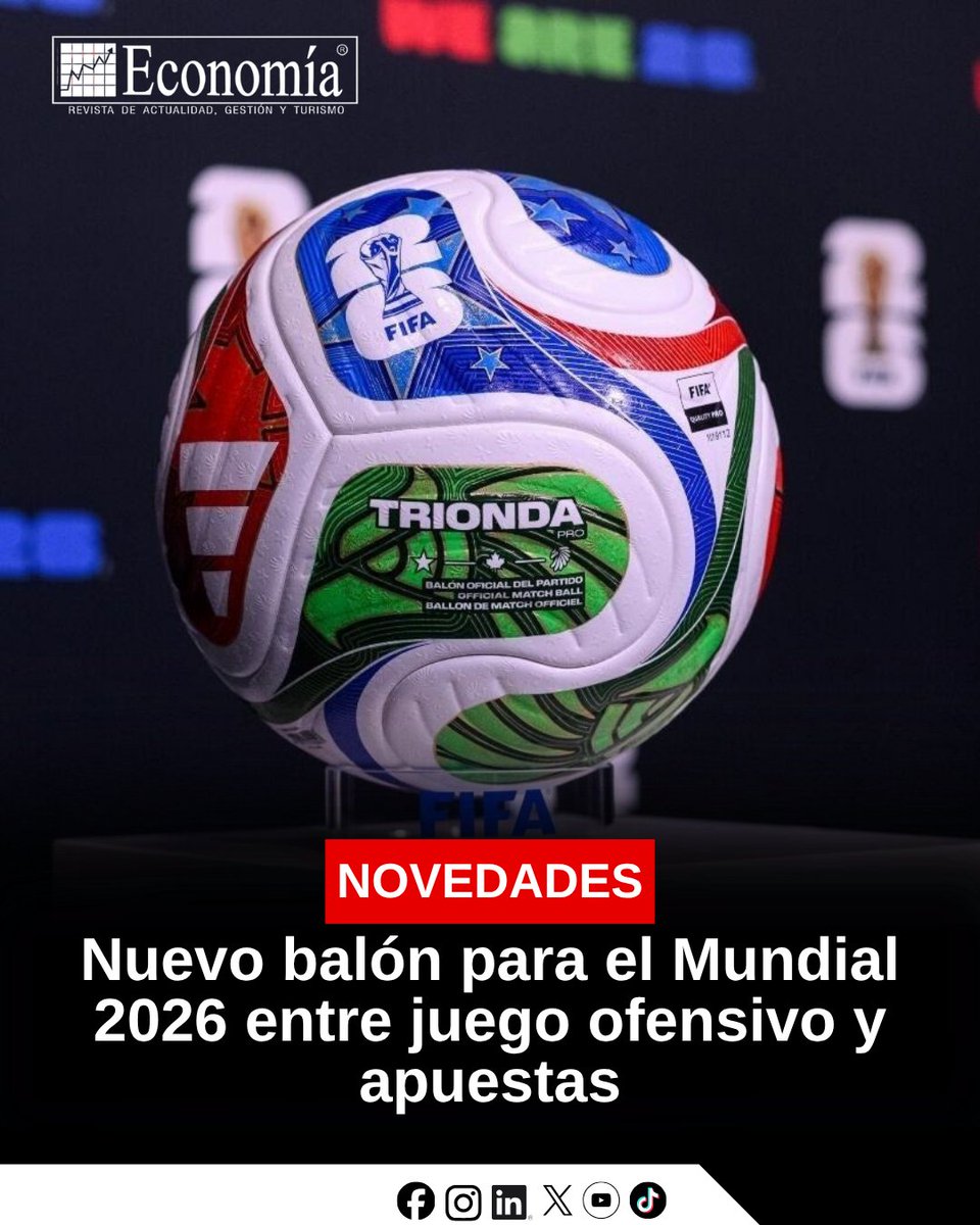 EconomiaRevista's tweet image. ⚽🔥La FIFA y Adidas revelan TRIONDA, el balón oficial del Mundial 2026

#Mundial2026 #FIFA #Adidas #TRIONDA #Fútbol #Soccer #WorldCup #Deportes

revistaeconomia.com/nuevo-balon-pa…