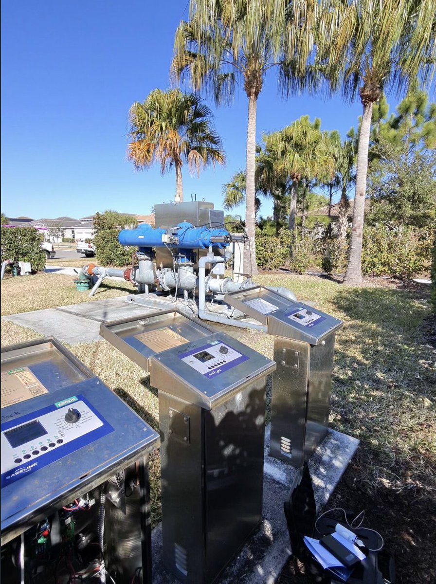 HydroPoint's tweet photo. Recent cell test check-in: stainless steel pedestals running strong — and a few ready for a 3200S upgrade.

Contractors say performance has been flawless, giving techs the confidence to level up their water management skills.

#BaselineIrrigation #HydroPoint https://t.co/6CO164qpDs