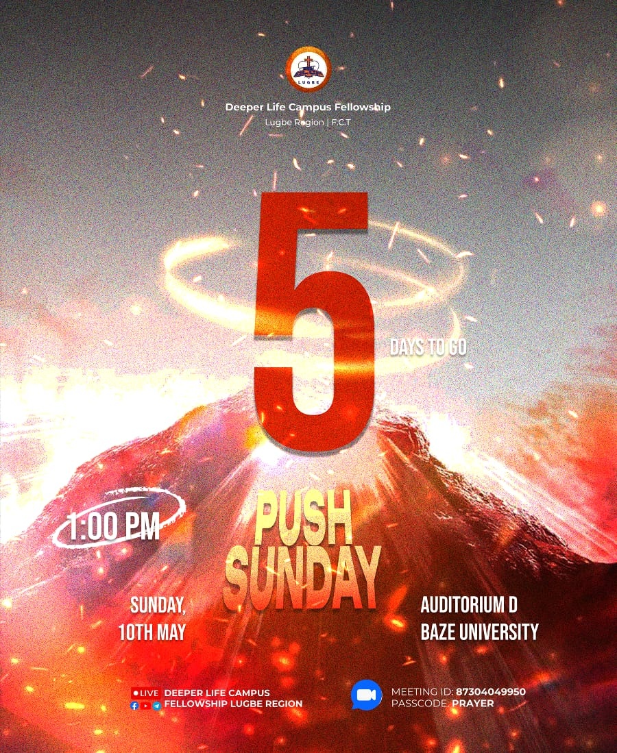 PUSH Sunday is here again! 🔥🔥🔥.

Today's Daily Manna reminds us to Pray Until Something Happens (PUSH) because God still answers prayers.

 Indeed, the heaven is aligning for this edition. Invite everyone around you. Don’t miss this for any reason!
#dlcflugberegion #pushsunday