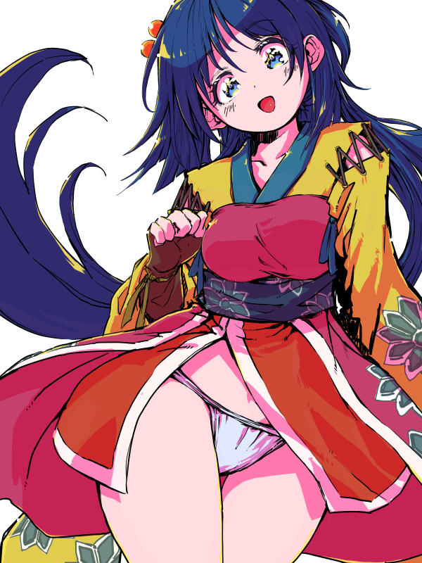 moxyan's tweet photo. こちらを向いて着物（スカート）から褌が見えている幕末降臨伝ONIの才神夏芽をお願いします。
・資料
https://t.co/f7yGQkInBb
https://t.co/sOHtwKv89U https://t.co/B0ellozVHa