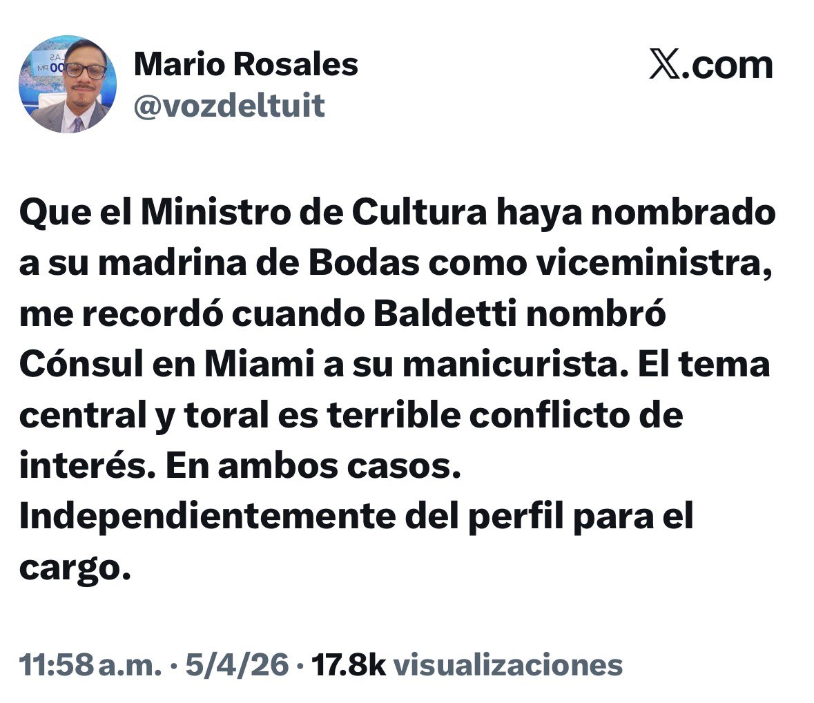 Vicente Carrera tweet media