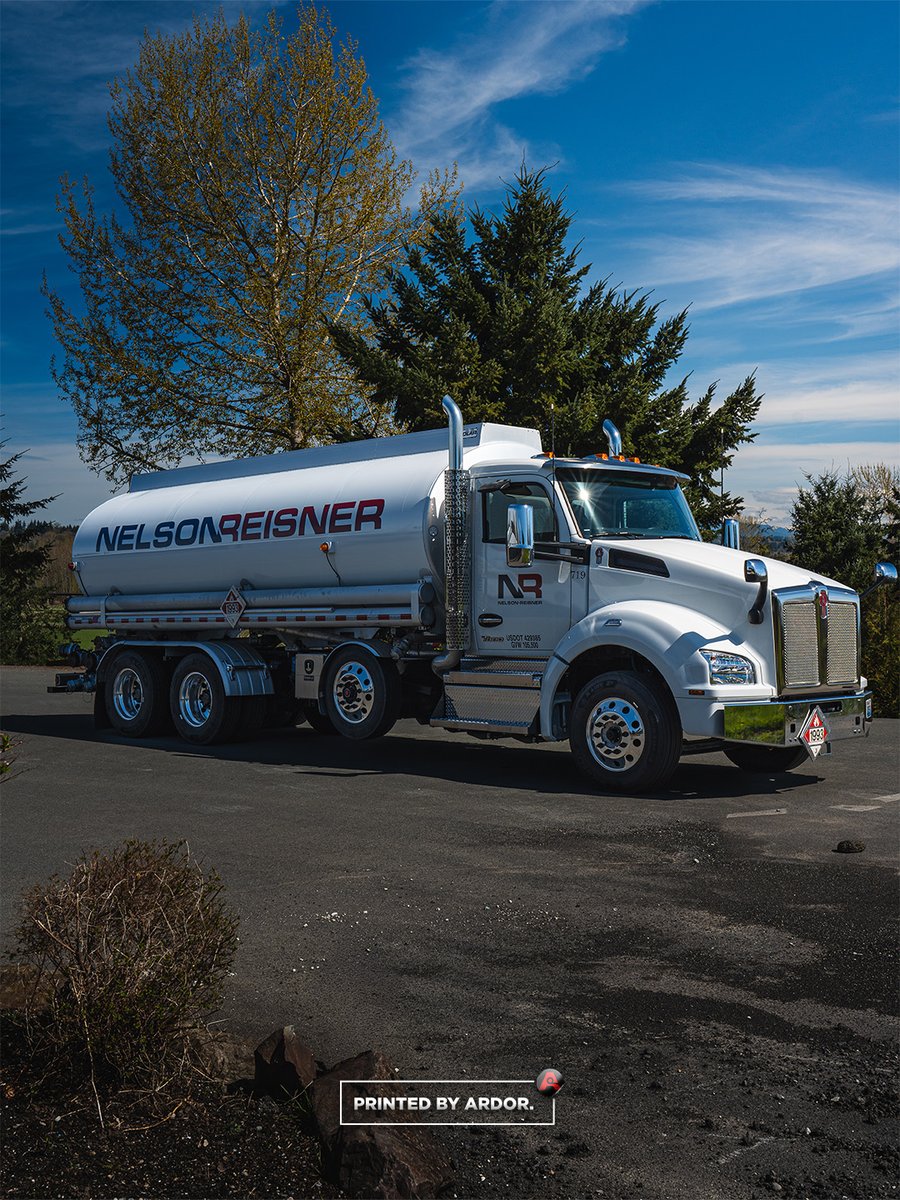 ARDORprinting's tweet photo. Most trucks just carry product… this one carries a brand.

There’s nothing loud here, and that’s the point. Clean lines, intentional placement, and a design that reads instantly from a distance. This tanker for Nelson Reisner was built to be understood in one glance, not ten. https://t.co/dz2T2ghmp9