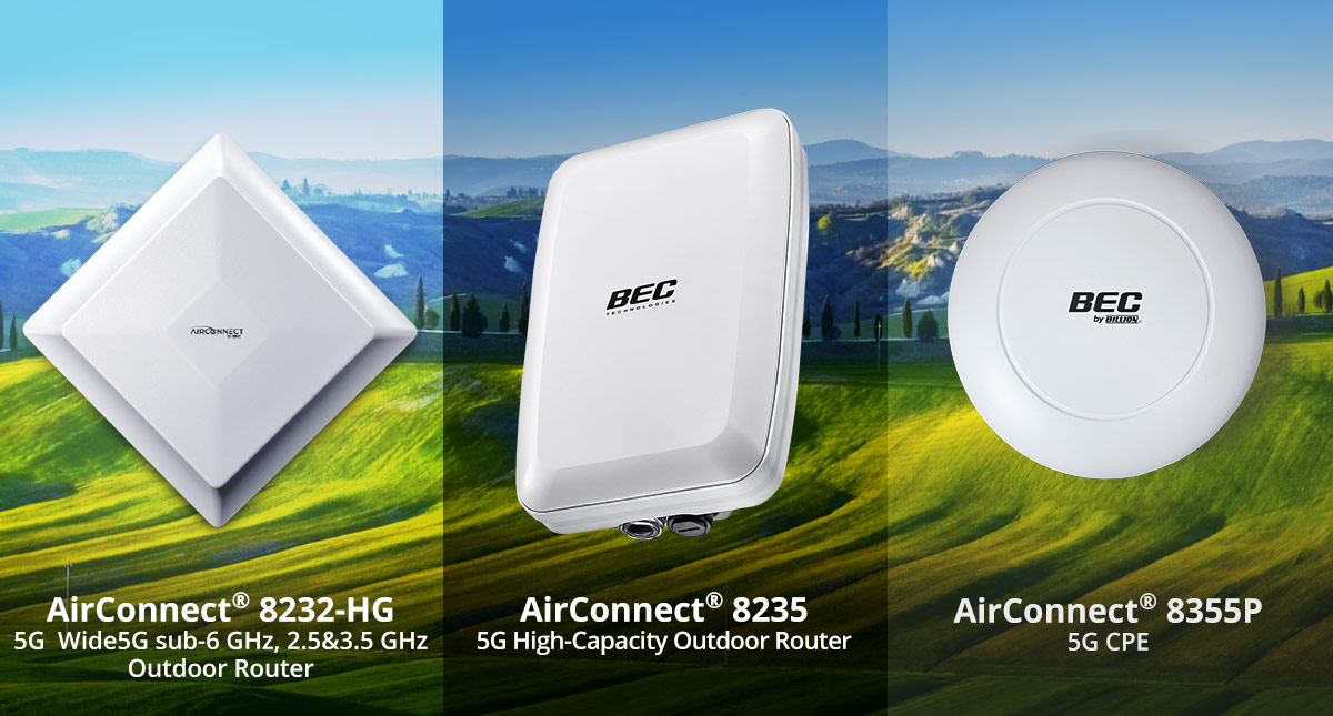 BECTechnologies's tweet photo. The AirConnect®  Series empowers operators to deliver lightning-fast 5G NR over both Sub-6GHz and mmWave frequencies. Elevate your 5G network today for unmatched broadband speeds and a superior subscriber experience with flexible deployment options! https://t.co/qwWVF4gCVL https://t.co/4Ewz4XPC8n