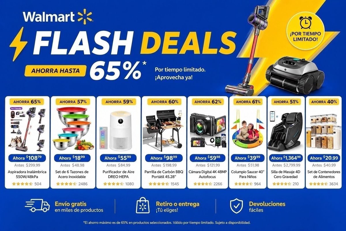 con_pina44343's tweet image. 🔥‼️W4LM4RT FLASH DEALS ‼️ con hasta 65% 👉🏻 walmrt.us/3Y44aum ‼️ 
Todo lo que buscas en un solo lugar ❤️‍🔥 

#Sponsored #promotion #Ahorrandoconpina #Ad #Ofertasespeciales #WalmartPartner