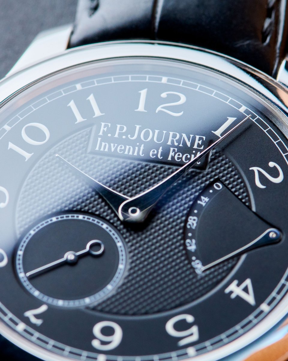 EuropeanWatchCo's tweet photo. The F.P. Journe Chronomètre Souverain Black Label isn’t just rare…it’s earned.

This isn’t a watch you can just walk in and buy. The Black Label collection was created as an ultra-exclusive offering available only to existing F.P. Journe clients, and only through boutiques.

Featuring a platinum case, black guilloché dial, and access that’s quietly restricted to those already inside the circle, the Chronomètre Souverain was inspired by 19th-century marine chronometers and built entirely around precision. Powered by the hand-wound Caliber 1304, crafted in solid 18k rose gold, it features twin barrels delivering an incredibly stable 56-hour power reserve.

No date. No noise. Just pure accuracy.

It's a watch that says everything…by saying almost nothing.

#FPJourne #BlackLabel #Exclusive #WatchesOfInstagram #EuropeanWatchCo