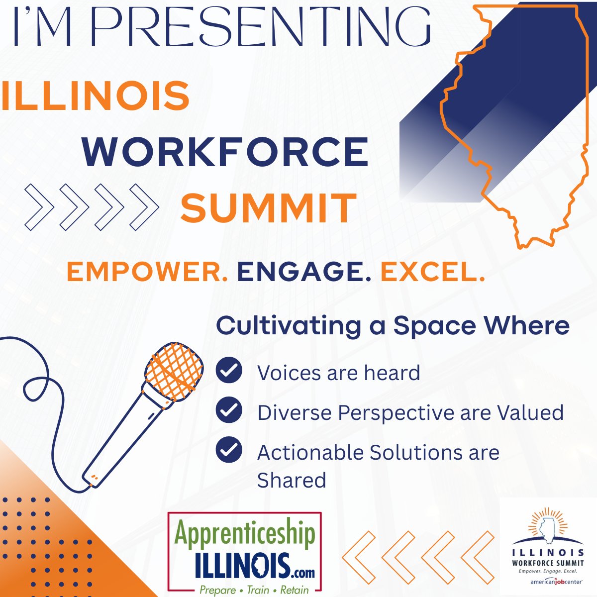 ILApprentice's tweet photo. Looking forward to joining workforce leaders, educators, employers, &amp; partners at the Illinois Workforce Summit to share ideas, build connections, &amp; explore innovative solutions that strengthen IL workforce system.

#ApprenticeshipIL #ILWorkforceSummit2026 #WorkforceDevelopment https://t.co/2NwrgHIJNB