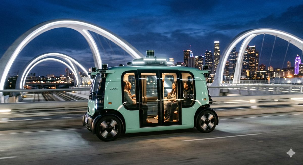 ClaudeNaggar's tweet image. The mission is clear 🤝

​Uber and Zoox testing and validation coming soon 🤖

​Los Angeles: The future of the grid just arrived ⚡

​#uber #zoox #LosAngeles #robotaxi