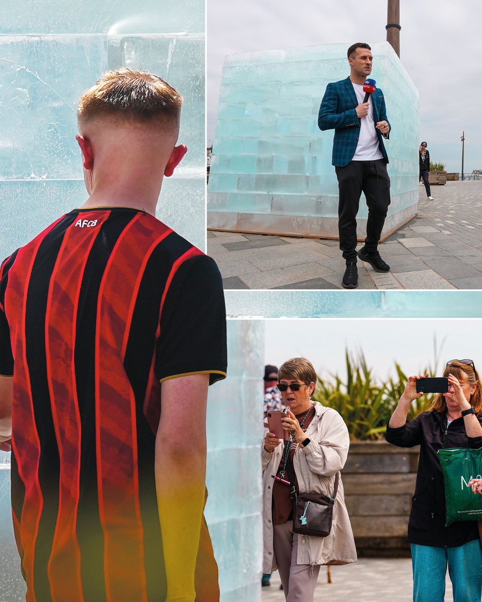 afcbournemouth's tweet photo. When north meets south 🧊☀️

Apologies to anyone who thought it was Drake… this one’s on us and Hummel 😅