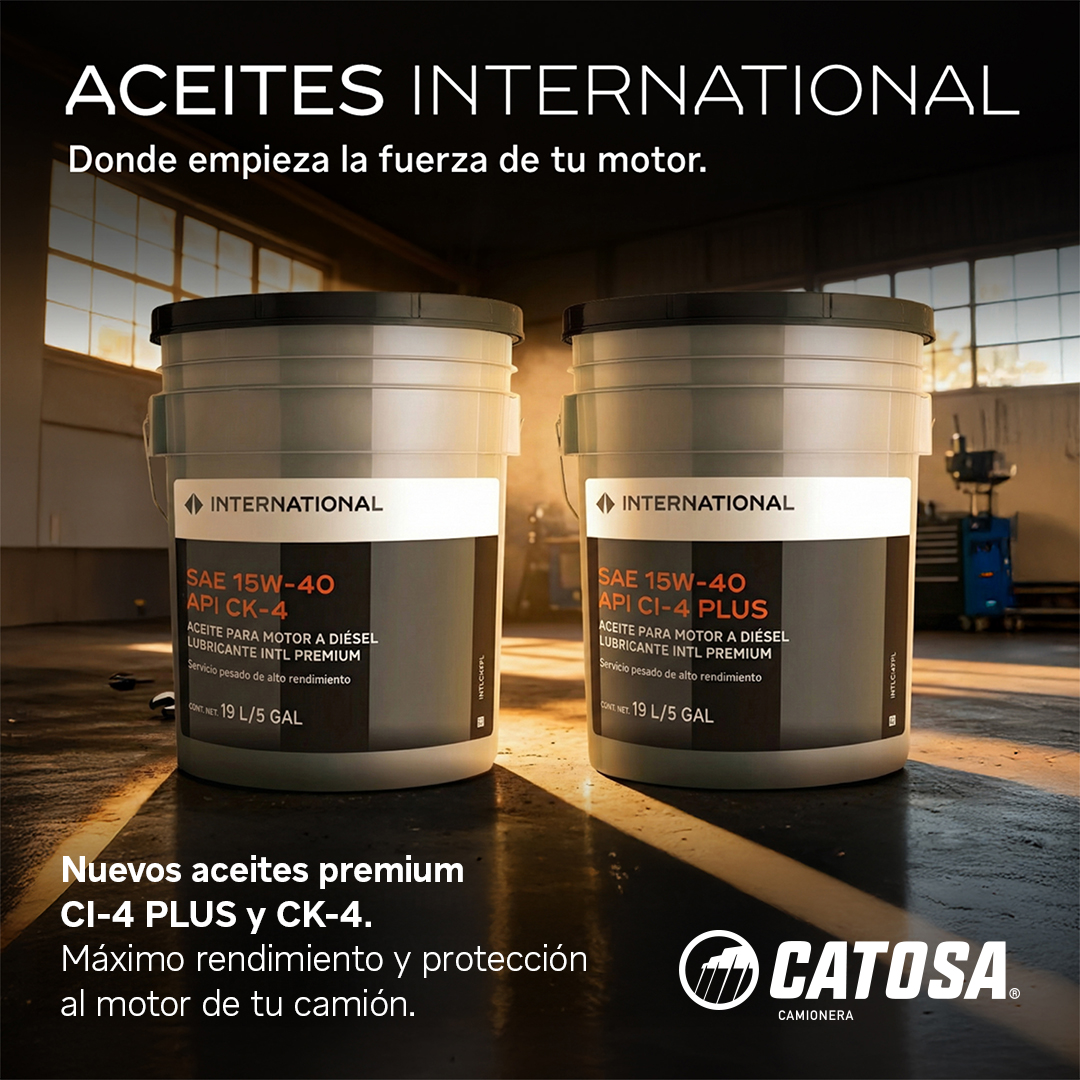 CATOSAMX's tweet image. 🛢️ Bajo carga, un motor diésel opera entre 80°C y 120°C, calor que degrada aceites genéricos. Para proteger las piezas, la película lubricante debe mantenerse íntegra.

Los #International CK-4 y CI-4 Plus aseguran esa estabilidad.

📍 En #CATOSA está la opción para tu #flota.
