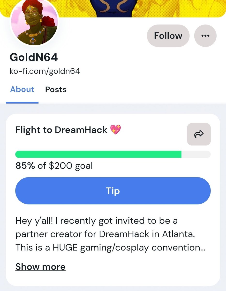 gameboygolden's tweet photo. Shaking crying throwing up!! Thank you guys for your help I am now just $30 away from hitting the goal 🥹 https://t.co/bP6fW67eDT