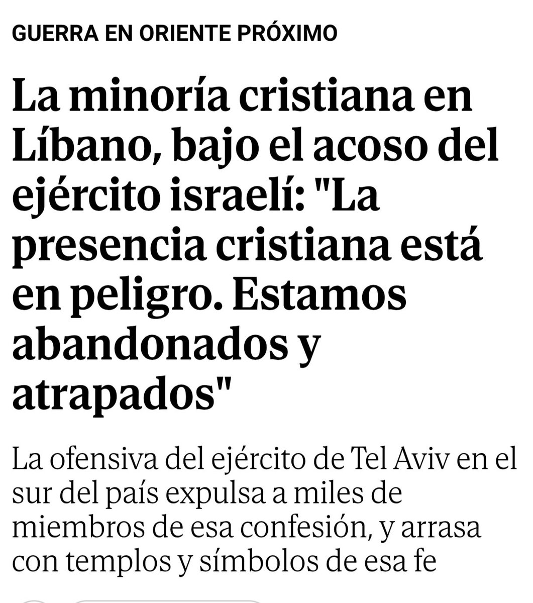 Israel está poniendo en peligro la existencia de los cristianos en Oriente Próximo, el lugar en el que nació el cristianismo. Mientras, todos aquellos que colaboran con Israel, sonríen y nunca hablan de ello.
Otro crimen sionista ante el que no podemos permanecer callados.