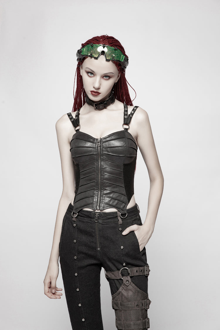 GothMall's tweet photo. The Katrina Corset Top
꧁ ♥ ꧂
A stunning and steam-sexy faux leather corset bustier top with a zip front, corset-laced back and gorgeous cross-over detachable straps for two looks in one.
🌚
☞  https://t.co/WuNtb6WtFS
💀 
#goth #gothic #steampunkfashion #steampunk #gothmall https://t.co/zctaOFlgas