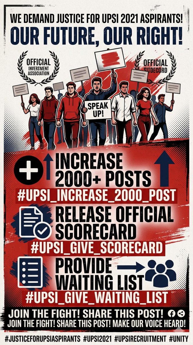 ManishS5419's tweet photo. #UPSI_INCREASE_2000_POST
#UPSI_GIVE_SCORECARD
#UPSI_GIVE_WAITING_LIST
@upprpb 
@CMOfficeUP 
@myogiadityanath @kmrvivek14 @UPTakOfficial @ultachasmauc @narendramodi @kpmaurya1 @AnupriyaSPatel @brajeshpathakup https://t.co/n0tFHbsBsM