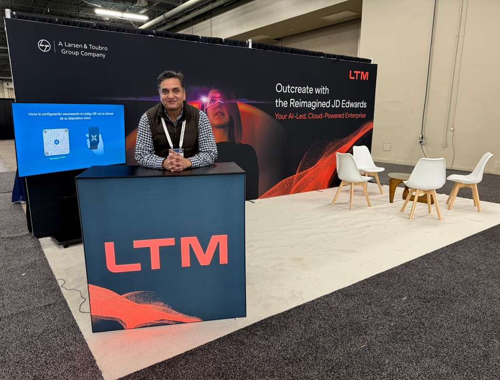 ltm_ofcl's tweet photo. Day 1 at #Blueprint4D set the stage for what's next.

We kicked off the week at the Executive Forum, with LTM at the center of conversations shaping the future of the enterprise.

From ERP modernization and OCI strategy to applied AI with real impact, we engaged with leaders on what it takes to turn technology into outcomes.

At LTM, we help organizations move from running systems to driving transformation.

📍 If you're here, let's connect at booth #901 about:
• AI-led ERP 
• Smarter cloud journeys 
• Scalable modernization 
• Moving from running systems to driving transformation

We look forward to continued conversations and deeper engagement over the next few days.

This is where enterprises come to Outcreate! 

#LTMXOracle #ItsTimeToOutcreate