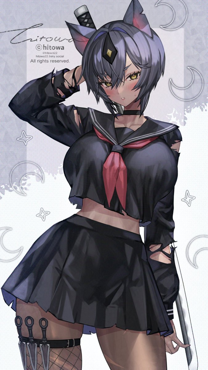 hitowa22's tweet image. 黒ねこ忍者🐱⚔️OC