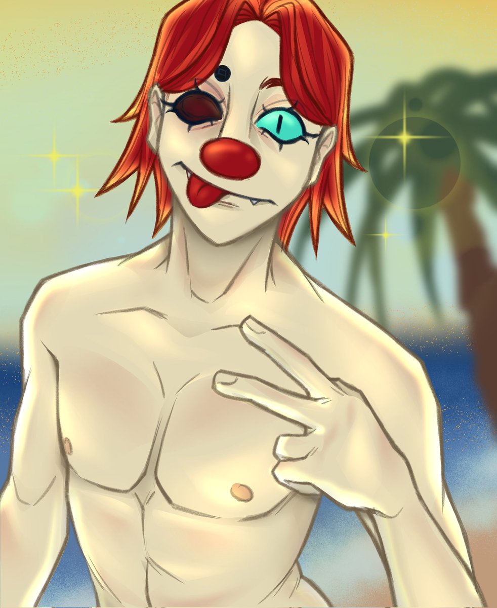 jacketghost_'s tweet photo. Preparing for artfight ofc my clown oc comes first<3 (i love him the most don't tell the others..)
#clown #artfight #oc https://t.co/HrlJqmYG3H