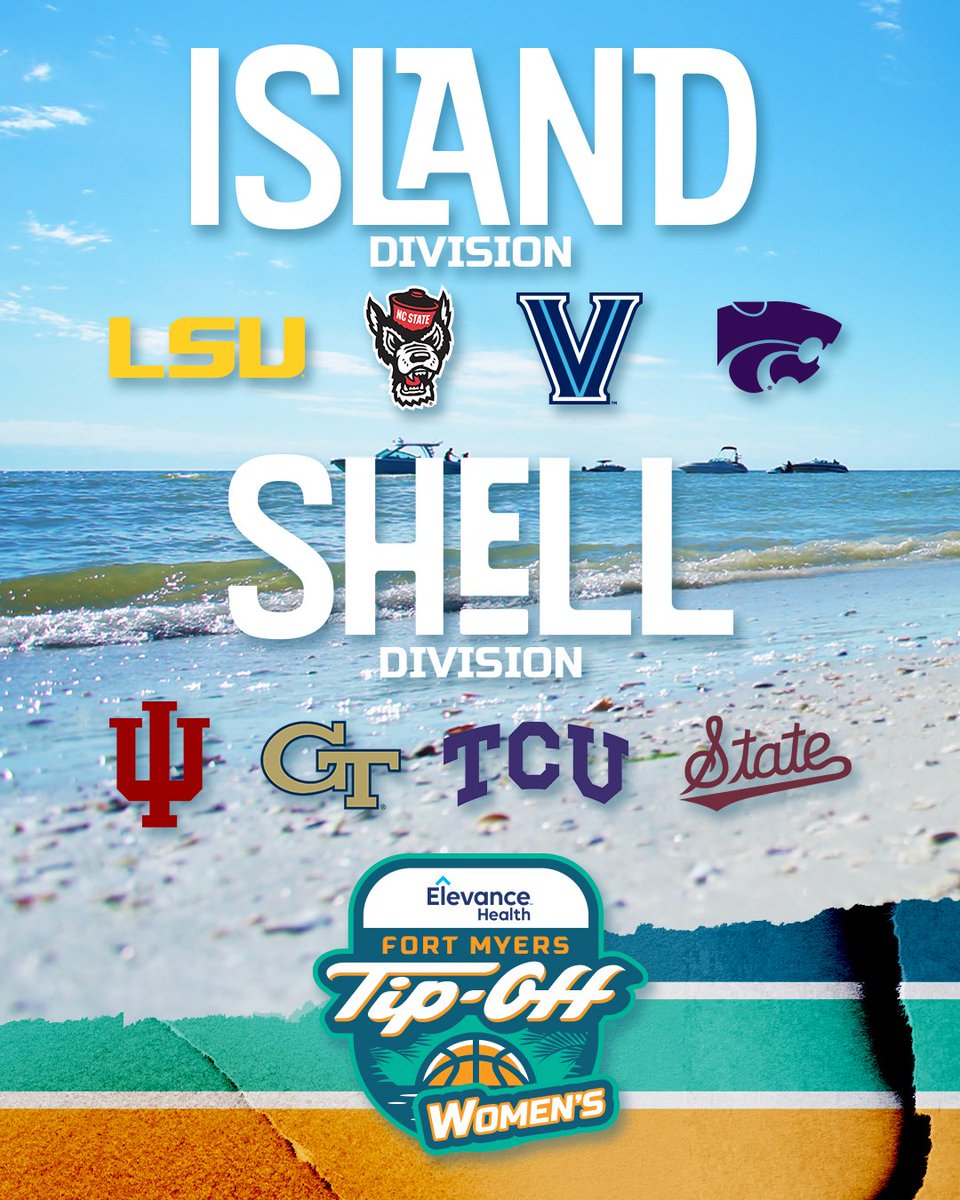 IntersportHoops's tweet photo. Eight premier programs. Two divisions. Thanksgiving Week in Southwest Florida.

The 2026 Elevance Health Women’s Fort Myers Tip-Off will take place  Nov. 27-28 at Suncoast Credit Union Arena.

All games will air nationwide on ION.

Travel packages: May 20.

#OwnTheFort https://t.co/ybC1WfiyUi