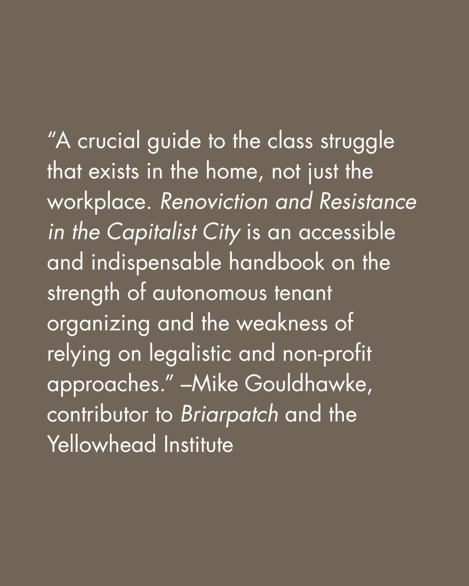 colefwebber's tweet photo. Read about what housing researchers, tenant lawyers, and radical thinkers are saying about Renoviction and Resistance in the Capitalist City, out June 16 from @readBTLbooks https://t.co/gCmGGRjMxe