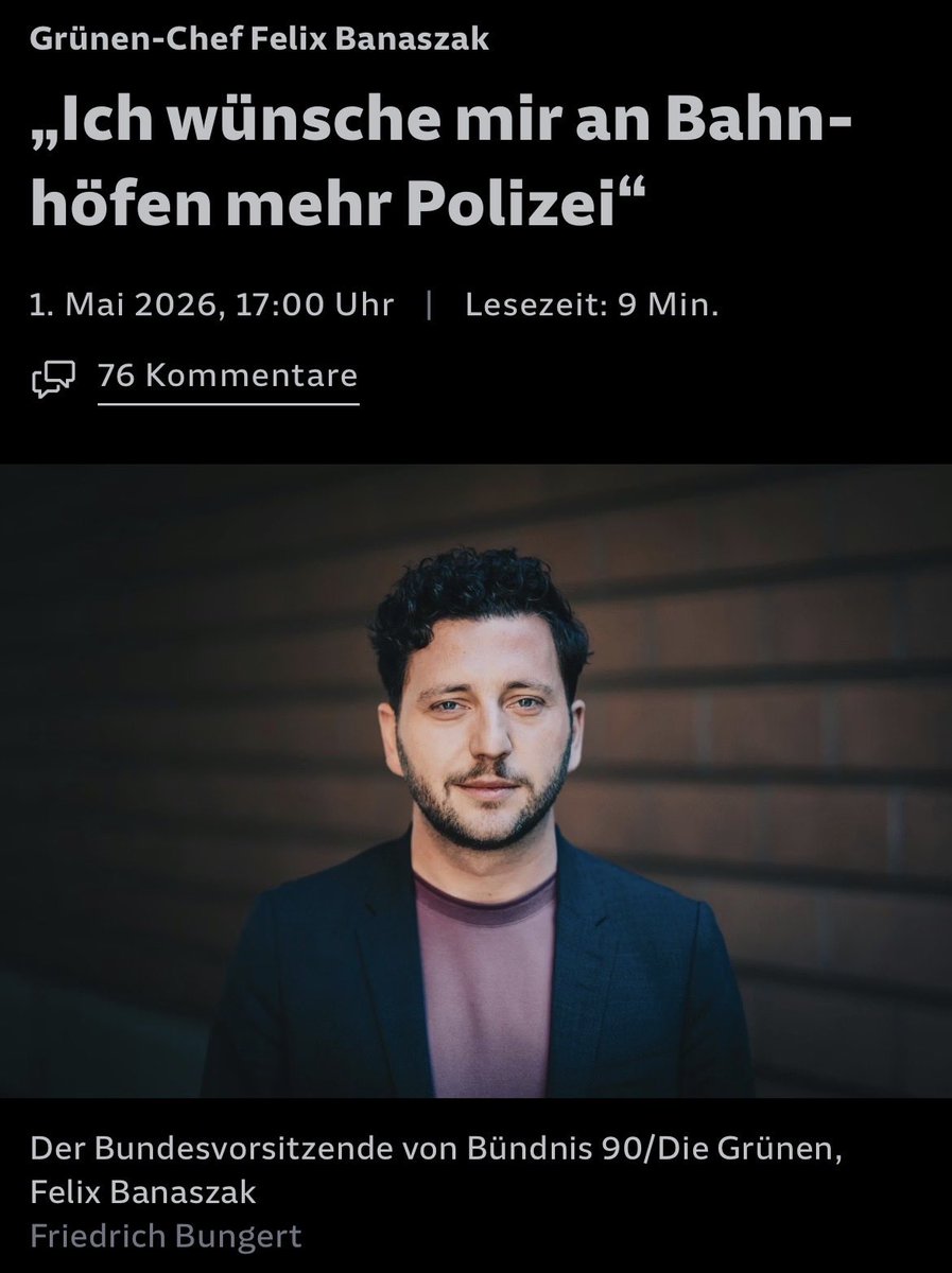 Wäre ohne die Politik der Grünen gar nicht nötig, Herr Banaszak. 🤷‍♂️