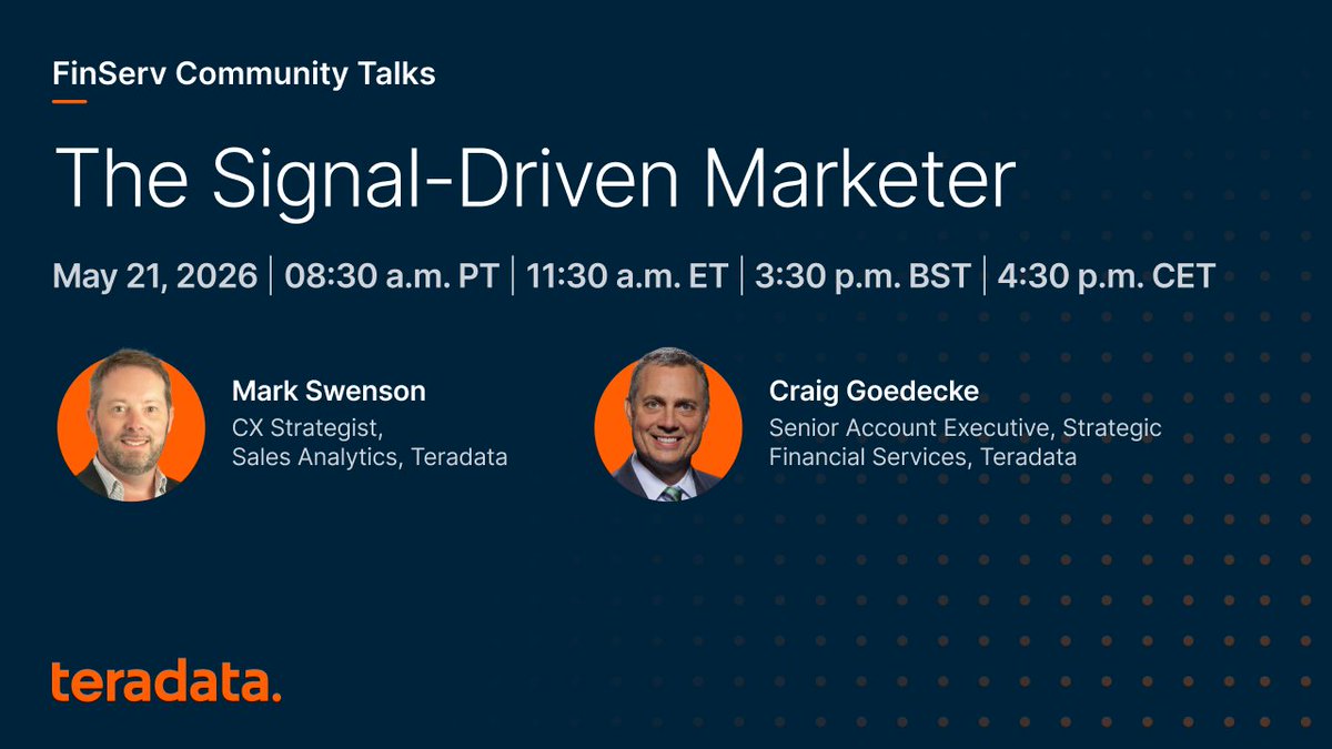 Teradata tweet media