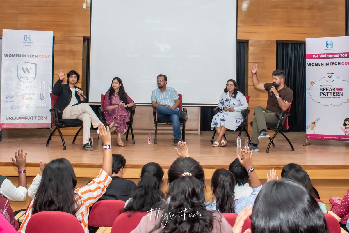 WomenInTechConf's tweet photo. Our Fireside Panel was nothing short of powerful

Featuring @VilsiJain , @AnukritiBansal ,@Shubhtt , Vishakha Singh &amp; Udit Gupta.

The conversation brought together diverse experiences &amp; honest perspectives 💡 

Grateful for such an impactful session  

#WITConf @technovation https://t.co/WfqwKPoJF2