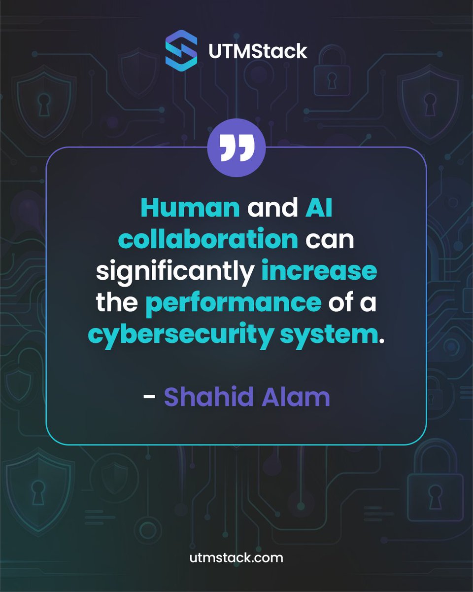 StackUtm's tweet photo. "Human and AI collaboration can significantly increase the performance of a cybersecurity system." — Shahid Alam
#CyberSecurity #AI #Collaboration https://t.co/W5GVNJfrCP
