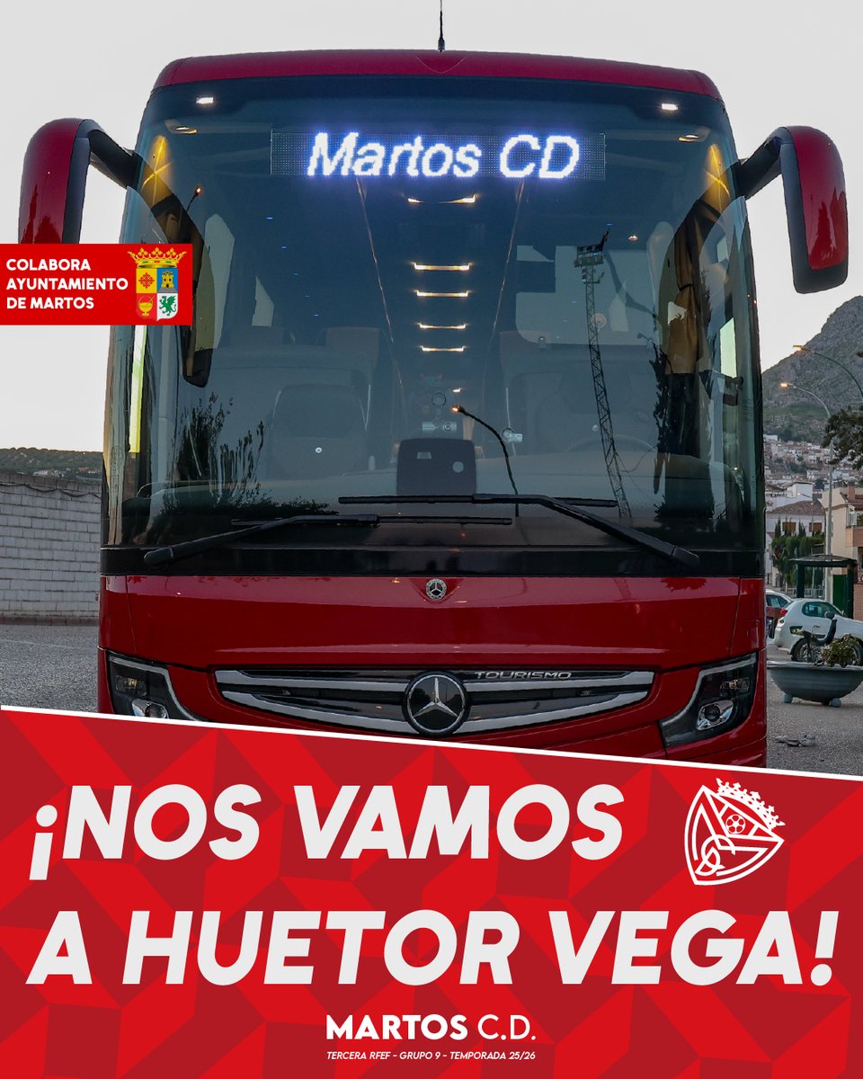 MartosClubDptv's tweet photo. ¡Nos vamos a Huetor Vega!

Gracias a la colaboración del @AytoMartos  este domingo disponemos de un autobús para que los aficionados puedan ir de manera gratuita a apoyar a su equipo en Huétor Vega.

Reservas al  697 11 59 66 (Dani) https://t.co/mABTe8n18Z