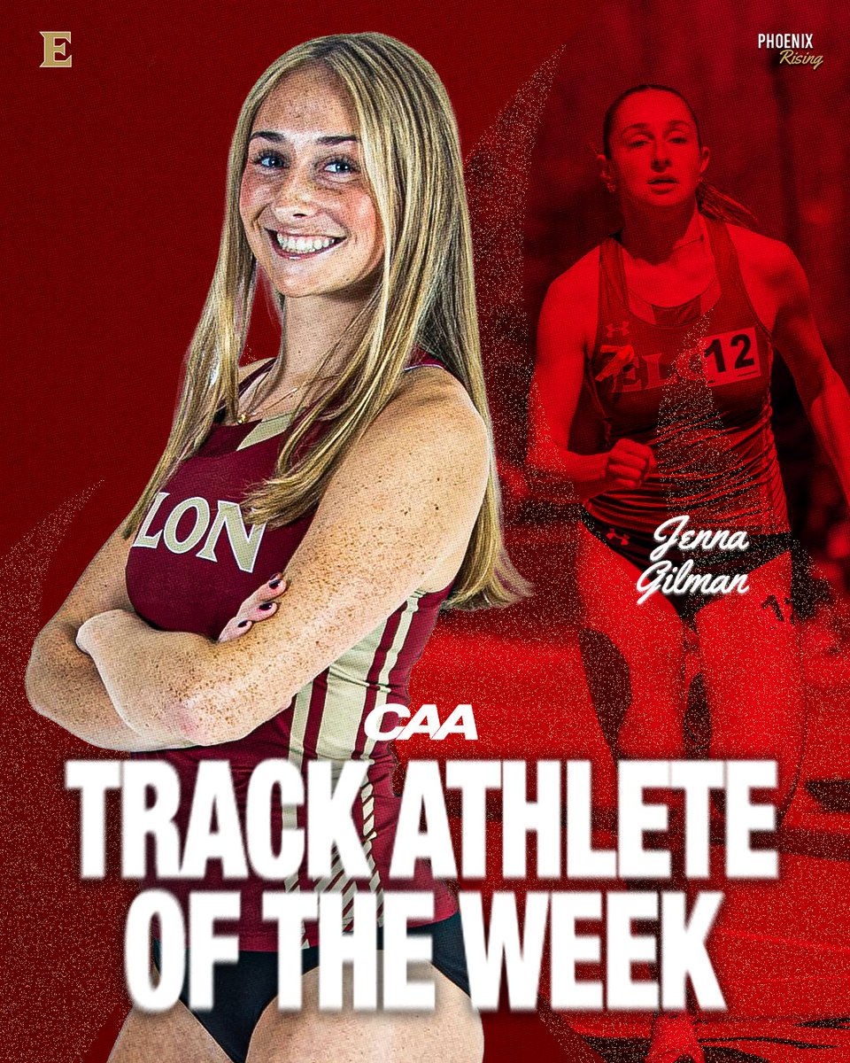 ElonXCTF's tweet image. ⭐️ 𝗖𝗔𝗔 𝗖𝗼-𝗧𝗿𝗮𝗰𝗸 𝗔𝘁𝗵𝗹𝗲𝘁𝗲 𝗼𝗳 𝘁𝗵𝗲 𝗪𝗲𝗲𝗸 ⭐️

Jenna Gilman's new school record in the 800m earned her a share of the CAA's weekly honor!

#PhoenixRising