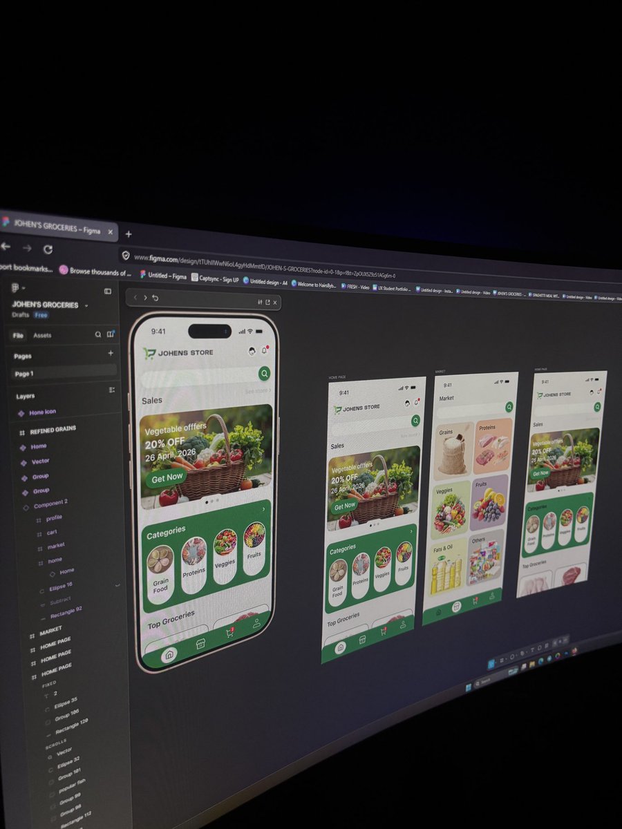 techerella_'s tweet photo. Working on a grocery store UI design. Would post the final design soon ❤️😉 https://t.co/1ku9yjxM7d