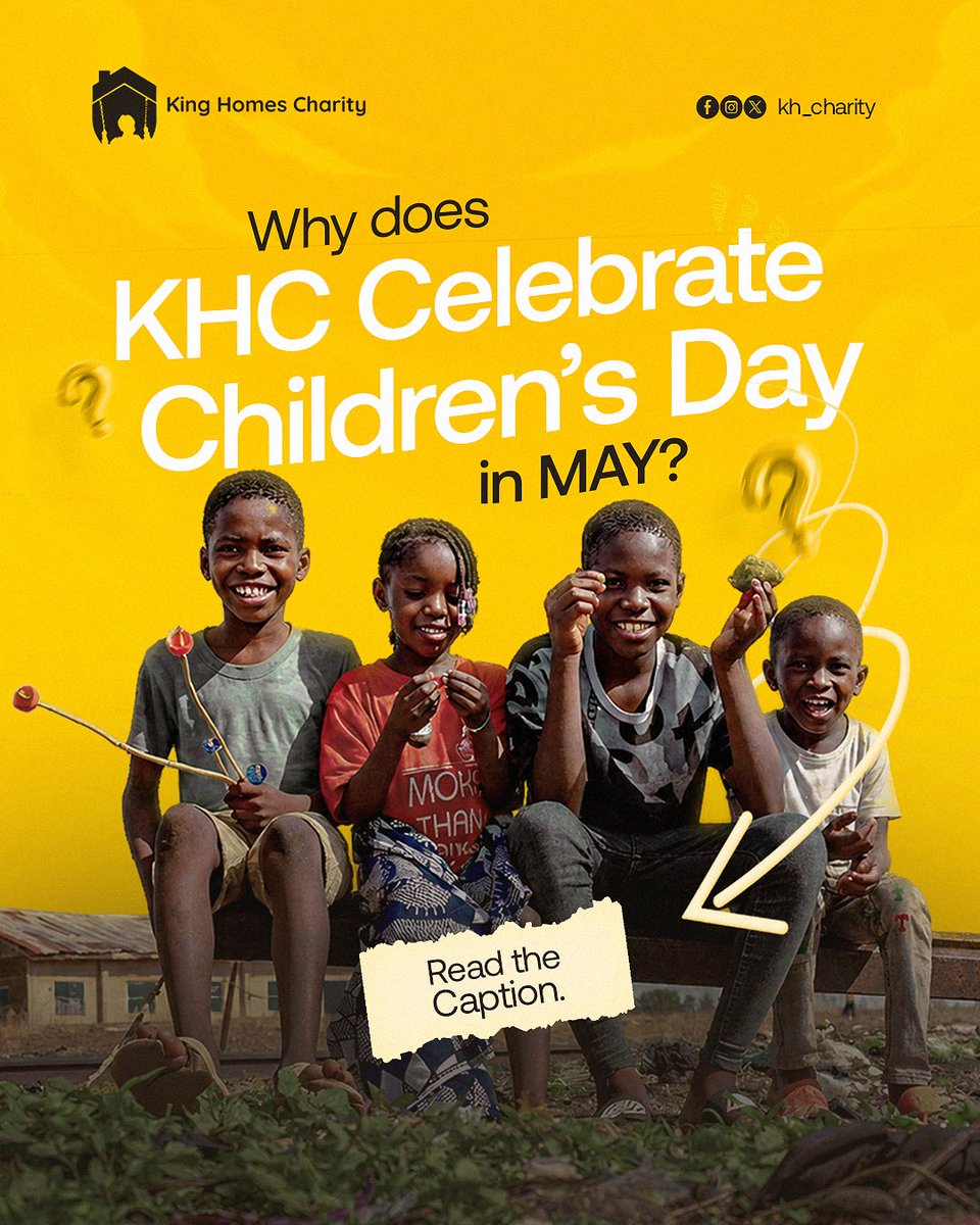 KH_Charity's tweet photo. Children’s Day, for us at KHC is more than a celebration.

It’s a reminder that too many children are still being left behind.

No child’s future should be decided by where they’re born. https://t.co/cx41bIXbgc