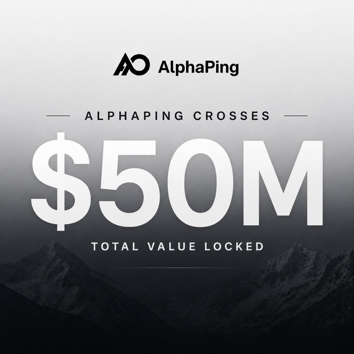 0xAlphaping's tweet photo. AlphaPing crosses $50M TVL again.

Different collateral. Different chains. Same curation framework.

Vault by vault. 

Thank you to everyone building with us.

Onwards. https://t.co/Gf7VQkM0sr