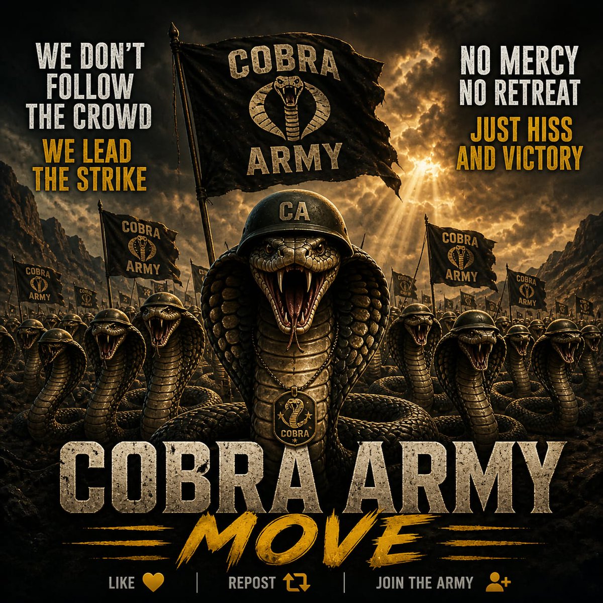 We don’t rush.
We execute.
Setup → Growth → Launch → Expansion

Every move calculated.
$COBRA is playing long game. 🐍
Join the strike
Tg: t.me/CobraCoinOffic…

Website: …coin-launch--cobraarmycoin.replit.app