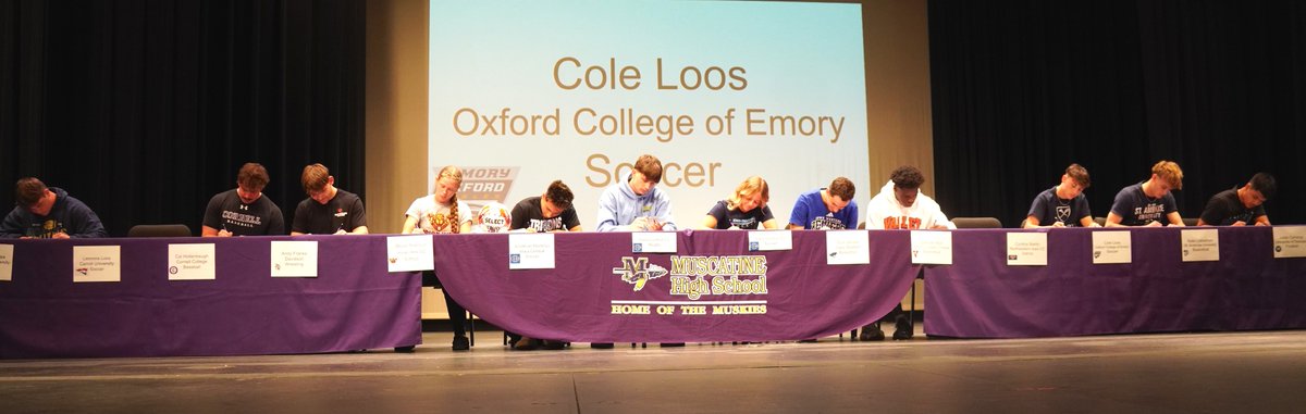 MuscatineHS's tweet photo. TAKING THE NEXT STEP
A signing ceremony was held Tuesday morning inside the Muscatine High School auditorium to celebrate 13 student-athletes who are taking the next step and continuing their athletic careers at the collegiate level.
Congratulations, Muskies! https://t.co/fQ5CusC5UX