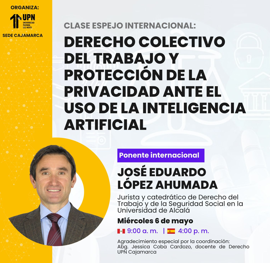 ielat_uah's tweet photo. ¡Clase Espejo Internacional! 🌍⚖️ 

Analizaremos el "Derecho Colectivo del Trabajo y Protección de la Privacidad ante el Uso de la IA" con el Dr. José Eduardo López Ahumada de la @UAHes .

🗓 Miércoles 6 de mayo 🕘 9:00 a. m. (PE) | 4:00 p. m. (ES) 

Organiza: @UPN_Oficial https://t.co/8iIbWJVzly