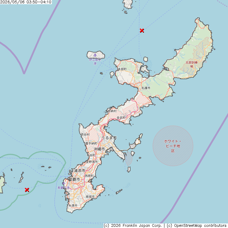FjcSouth2's tweet photo. 【落雷発生】（前20分間）エリア内に 2 回の落雷が観測されました。 #カミナリ #沖縄 
お近くの落雷リアルタイム情報はアプリで確認→ https://t.co/pMfDI1r7tc 
全国の落雷状況はこちら→https://t.co/cwTFhV2GBS https://t.co/PFjr6OzVX4