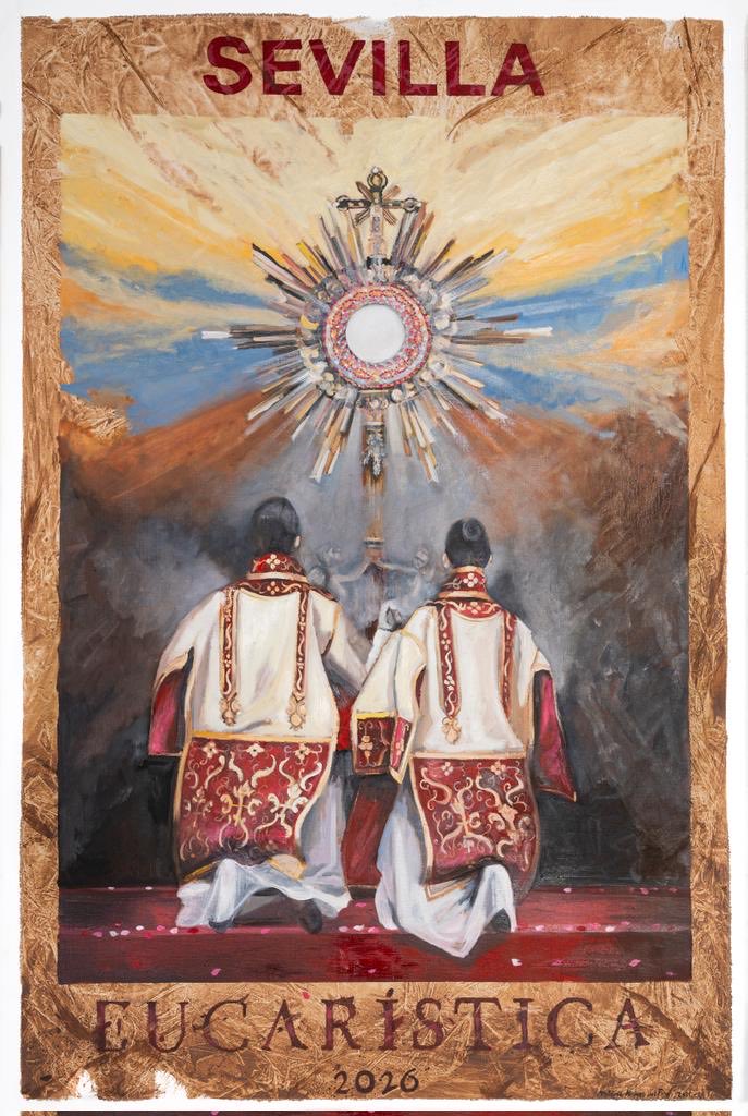 elllamadorcsr's tweet photo. Cartel de Sevilla Eucarística @ElConsejoSev obra de Antonio Álvarez del Pino https://t.co/iynpzOJJHN