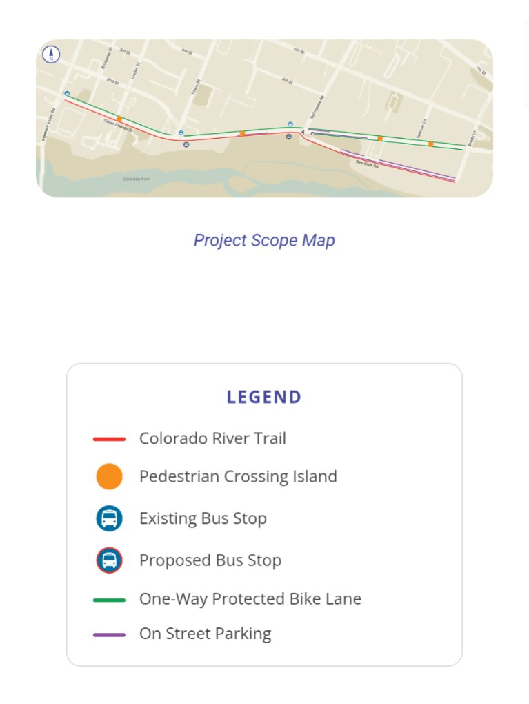 marshallgeyer's tweet photo. submit your feedback about massive pedestrian/bike improvements on cesar chavez between pleasant valley &amp; shady lane 

proposed upgrades include an urban trail, extra crossings, and protected bike lanes

submit your feedback here by may 11: https://t.co/1y0vcPbjYk https://t.co/buo97icvYU