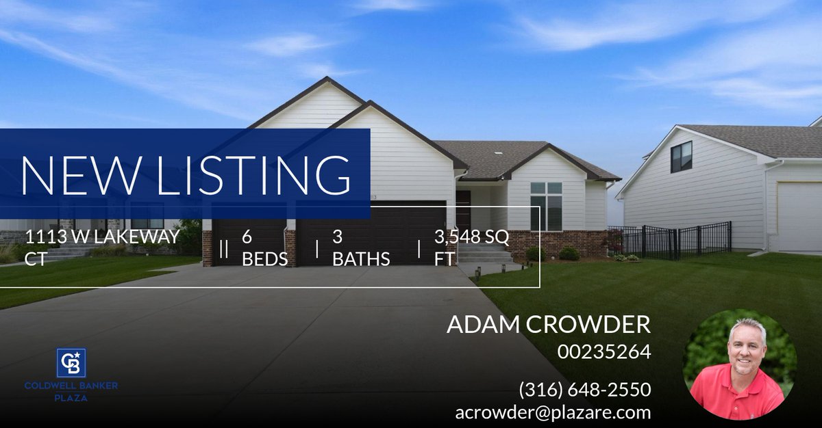 AdamCrowder14's tweet photo. 📍 New Listing 📍 Take a look at this fantastic new property that just hit the market located at 1113 W Lakeway Ct in Andover. Reach out here or at (316) 648-2550 for more information!

Listed by Leslie Wessel, Wessel Team Home Sal... https://t.co/XIzbzKVpjH https://t.co/3PewygBoVs