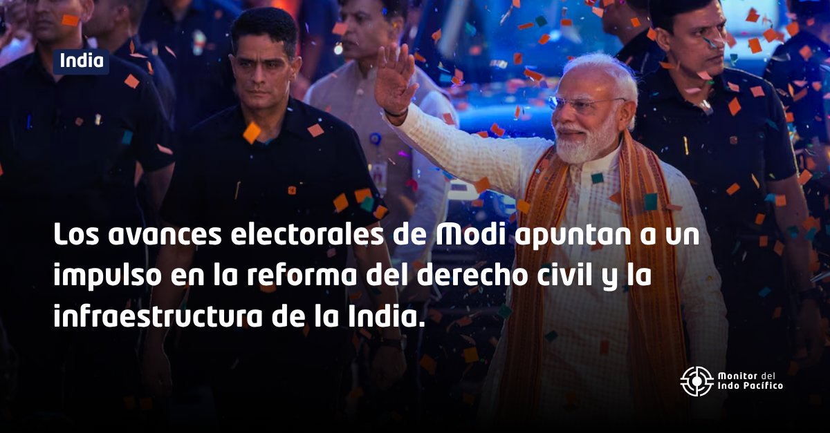 monitor_mip's tweet image. El partido de #NarendraModi se encamina a victorias clave en elecciones estatales, con un avance histórico en Bengala Occidental. El BJP podría controlar 20 de 28 estados en #India, consolidando un dominio inédito desde 1960 e impulsando reformas e infraestructura. 
📰@Reuters