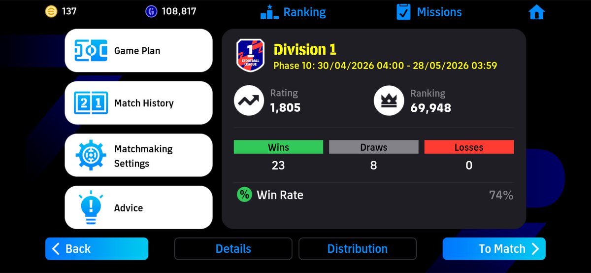 DienG_DG's tweet photo. #efootball2026 #efootball 

Objectif ✅ https://t.co/oTZGZ2iIlN