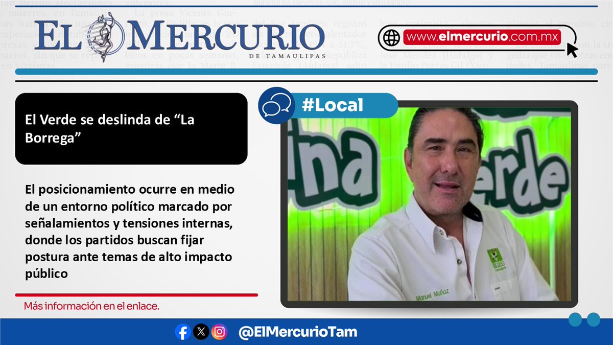 elmercuriotam's tweet image. #Ciudad 👉 n9.cl/emg7b3 

#Tamaulipas #PartidoVerde #LaBorrega #ManuelMuñozCano