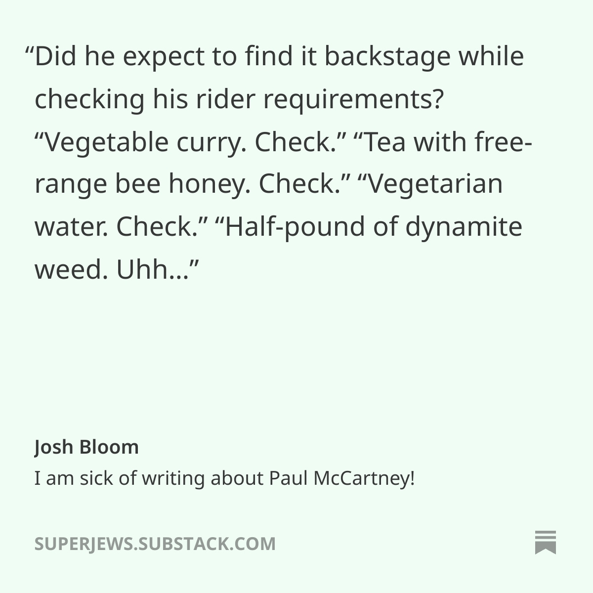 iamjoshbloom's tweet photo. This happened. https://t.co/KVsZp3ymB6
#paulmcartney https://t.co/jpNW9jgM0q